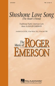 Shoshone Love Song TBB choral sheet music cover Thumbnail